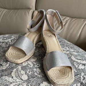 Silver espadrilles